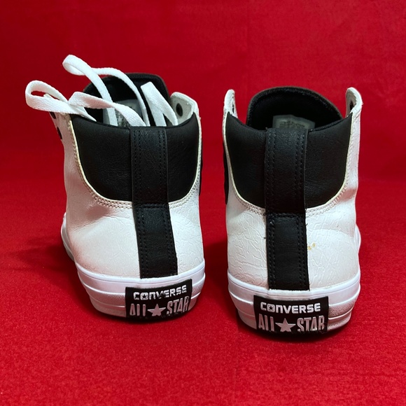 CONVERSE ALL-STAR ALPHA MID TOP BLACK WITH WHITE LEATHER 154874C SIZE 11 US - Picture 6 of 8